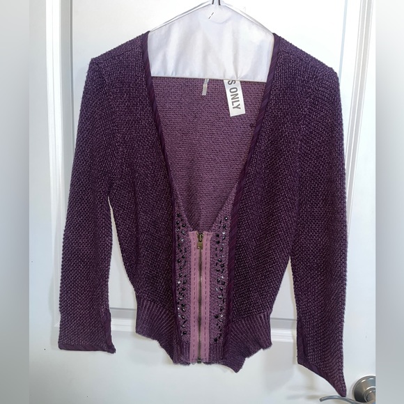 Freepeople Cropped Zip Front Sweater - Picture 5 of 7